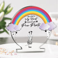 Personalized Dogs At The Rainbow Bridge Acrylic Plaque - Memorial Gift Dog Lover - I Wish The Rainbow Bridge Had Visiting Hours