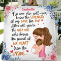 Personalized Mom & Baby Fleece Throw Blanket/Quilt/Pillow Cover - Gift Idea For Baby - No One Else Will Ever Know The Strength Of My Love For You