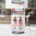 Personalized Friends Soda Can Tumbler - Up to 6 People - Gift Idea For Friends/Sisters/Independence Day - Red, White And Boozed