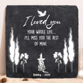 Personalized Memorial Dog Square Lithograph - Memorial Gift For Dog Lover - I Loved You Your Whole Life I'll Miss You The Rest Of Mine