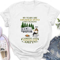 Personalized Camping Shirt/Pullover Hoodie - Man/Woman/Couple With Up to 3 Pets - Gift Idea For Camping Lover - My Years Are Divided Into Two Seasons Camping And Waiting For Camping