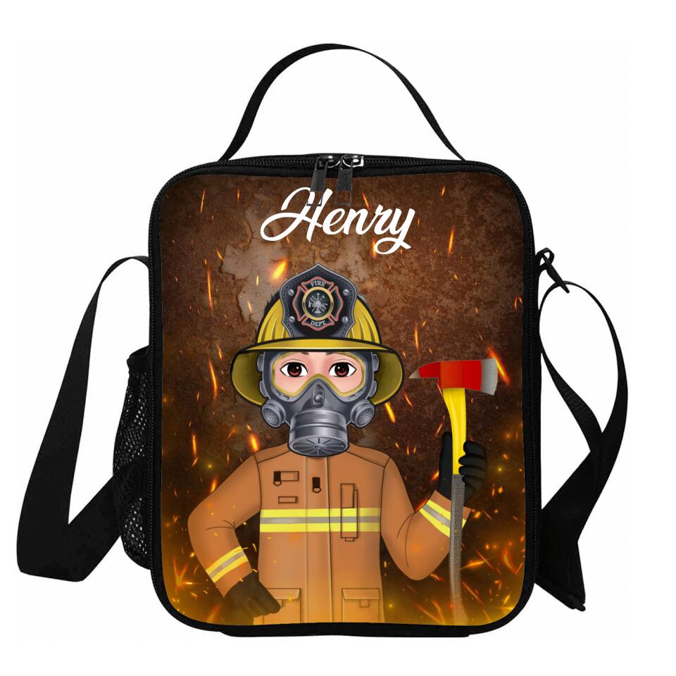 Custom Personalized Firefighter Bag Set - Gift Idea For Kids/ Firefighter Lovers