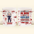 Custom Personalized Watch Enough Murder Shows Coffee Mug - Gift For Girls - Blood Spatter Is Red Luminol Shines Blue
