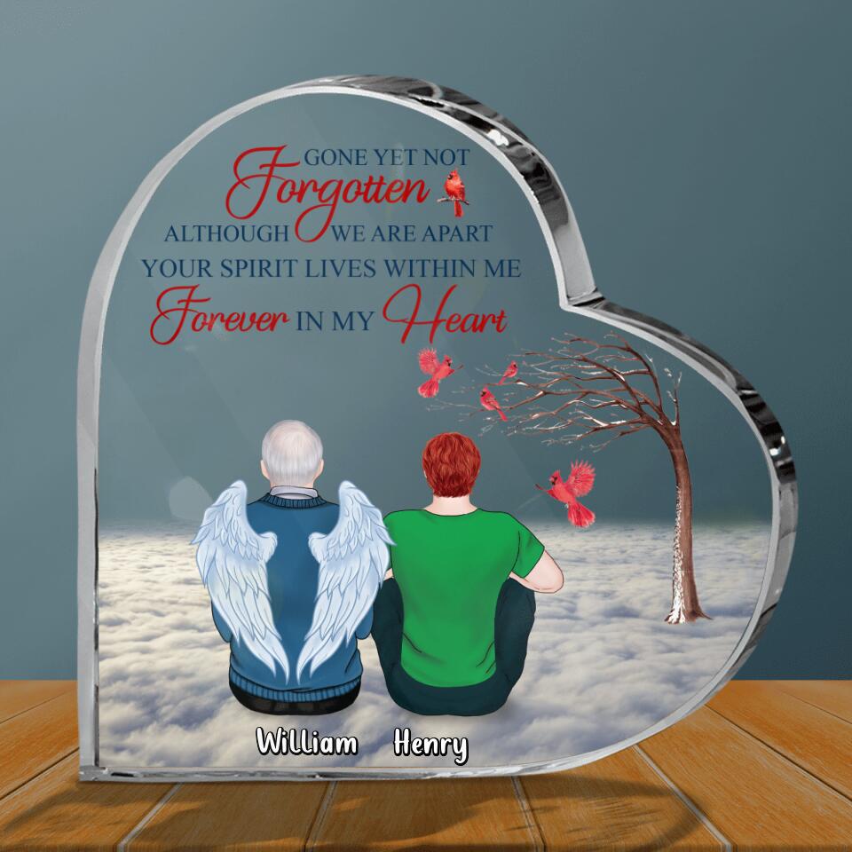 Personalized Memorial Family Crystal Heart - Memorial Gift For Family - Up to 4 People - Those We Love Don't Go Away