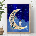 Personalized Memorial Pet Poster - Up to 5 Pets - Best Gift For Dog/Cat Lover - I Love You To The Moon & Back