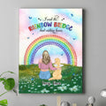Personalized Dog, Cat Memorial Canvas - Up to 4 Pets - Memorial Gift For Dog/Cat Lover - I Wish The Rainbow Bridge Had Visiting Hours
