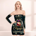 Custom Personalized Witch Off-shoulder Back Lace-up Dress - Gift Idea For Halloween/ Birthday - Witch By Nature Bitch By Choice