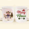Personalized Workout Mug - Up to 2 Pets - Best Gift For Friend/Pet Lover - Merry Fitmas