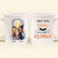 Personalized Besties Witch Coffee Mug - Gift for Halloween, Besties - Up to 3 Besties - When we're together every night is Halloween