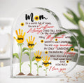 Personalized Mom Crystal Heart - Up to 4 Kids - Gift Idea For Mother's Day - You Are A Sunflower