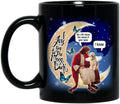 Personalized Dog And Jesus Sitting On The Moon Coffee Mug - Memorial Gift Idea For Dog Lover