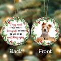 Personalized Pets Photo Wooden Ornament - Christmas Gift Idea For Pets - Every Meal You Make Every Bite You Take We'll Be Watching You