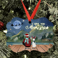 Personalized Christmas Night Pet Mom/Dad Ornament - Adult/Couple With Up to 6 Pets - Christmas Gift For Cat/ Dog Lover