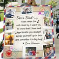 Personalized To Mom/Dad Quilt/Fleece Throw Blanket - Upload Photo - Gift Idea For Mom/Dad/Christmas/Birthday