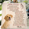 Personalized Memorial Pet Photo Quilt/Fleece Blanket/Pillow Cover - Gift Idea For Dog/Cat Lovers - Waiting At The Door
