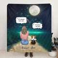 Personalized Memorial Pet Fleece Blanket/Quilt - Memorial Gift Idea For Dog/Cat/Rabbit Lovers - Up to 5 Pets - I'll Always Love You