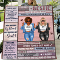 Personalized Besties Quilt/Fleece Throw Blanket - Gift Idea For Besties/Friends - Not Sisters By Blood But Sisters By Soul