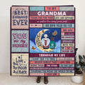 Personalized To My Grandma Quilt/Fleece Throw Blanket - Gift Idea For Grandma From Grandkid - Up to 3 Kids - Best Grandma Ever