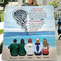 Personalized Memorial Family Quilt/Fleece Throw Blanket - Memorial Gift Idea For Family Member - Up to 5 People - The Moment That You Left Me