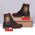 Personalized Skull Girl Martin Short Boots - Gift Idea For Friends/Birthday