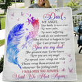 Personalized My Dad My Angel Memorial Fleece Throw Blanket/Quilt - Memorial Gift Idea For Mom/Dad/ Husband/Wife - I Will Miss You Always