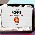 Personalized This Mommy Belongs To Aluminum Wallet Card - Up to 7 Children - Gift Idea For Grandma/Grandpa/Dad/Mom/Mother's Day/ Father's Day