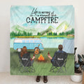 Personalized Camping Blanket - Gift for whole family, camping lovers - Life Is Better Around The Campfire