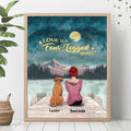 Personalized Pets Mom Poster - Mom With Up to 5 Pets - Best Gift For Cat Lovers, Dog Lovers - Love Is Four-Legged Words - FD19NO