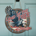 Personalized Veteran Wooden Sign - Father's Day Gift Idea For Veteran - Land Of The Free Because Of The Brave