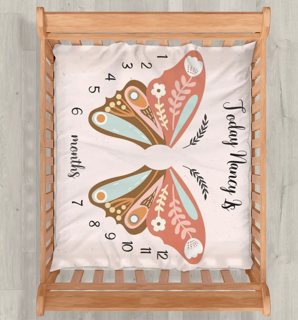 Personalized Baby Fleece Throw Blanket/Quilt - Birthday Gift Idea for Baby