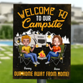 Personalized Couple Camping Metal Sign - Gift Idea For Couple/Camping Lover - Welcome To Our Campsite Our Home Away From Home