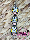 (DISCONTINUED) LEOPARD BASKET BUNNY SILICONE FOCAL (1ct)