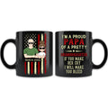 Custom Personalized Grandpa Coffee Mug - Father's Day Gift Idea for Grandpa - I'm A Proud Papa Of A Pretty Granddaughter