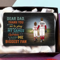 Personalized Baseball Dad Aluminum Wallet Card - Up to 2 Children - Father's Day Gift Idea for Baseball Lovers - Dear Dad Thank You For Teaching Me To Play