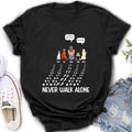 Personalized Memorial Pet Shirt/Hoodie - Up to 4 Pets - Memorial Gift Idea For Father's Day/Mother's Day - Never Walk Alone