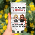 Personalized Accomplice And Alibi Halloween Tumbler - Halloween Gift For Friends/Besties - Up to 5 Girls - We Are More Than Besties