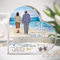 Personalized Old Couple Crystal Heart - Gift Idea For Wife From Husband -To My Wife I Didn't Marry You So I Could Live With You