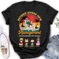 Personalized Retired Old Man Shirt/Hoodie - Up to 4 Kids - Gift Idea for Grandpa/Retirement Gift - Retired Under New Management See Grandkids For Details