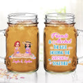 Personalized Beach Friends Mason Jug - Gift Idea for Friends/Besties - Friends & Alcohol The Glue Holding The Shitshow Together