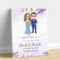 Personalized Wedding Couple Vertical Canvas - Wedding/Anniversary Gift Idea for Couple - Welcome To Our Wedding