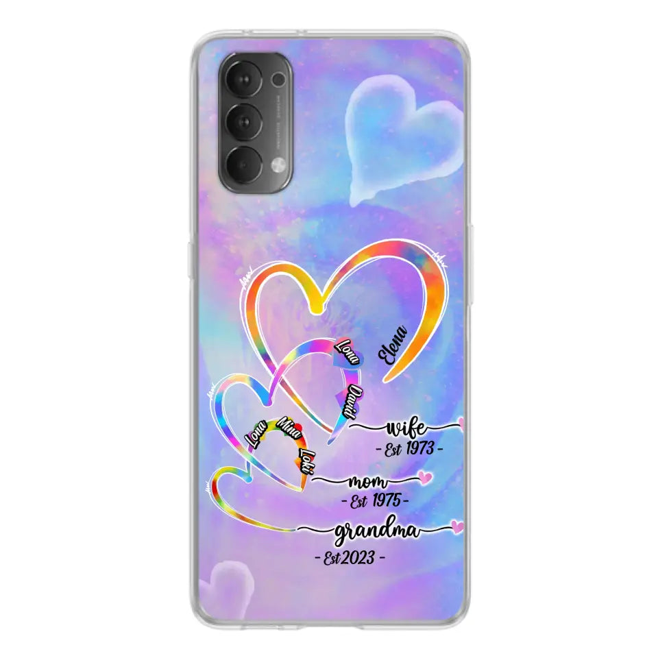Personalized Mom Phone Case - Gift Idea For Mom/Grandma - Up to 4 Children/5 Grandchildren - Cases For Oppo/Xiaomi/Huawei