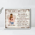 Personalized Couple Horizontal Poster - Gift Idea For Couple/Valentines Day - The Day I Met You I Have Found The One Whom My Soul Loves