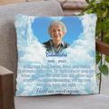 Personalized Memorial Photo Pillow Cover - Memorial Gift Idea for Family - A Hug Sent From Heaven Found Deep Inside