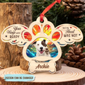 Personalized Memorial Pet Photo Wooden Ornament - Memorial Gift Idea for Christmas - Your Wings Were Ready But My Heart Was Not