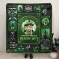 Personalized Witch Fleece Throw Blanket/Quilt - Halloween Gift Idea for Witch Lovers - Sometimes You Have To Put On The Hat