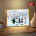 Personalized Memorial Family Lighting Frame Canvas - Christmas Memorial Gift For Family Member - Up to 5 People - Although You Can't See Me I Am Always With You