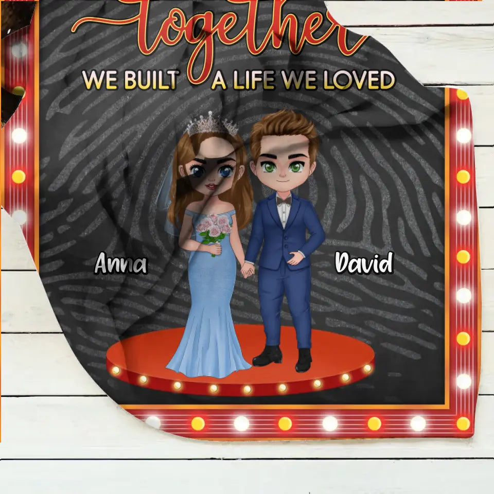 Personalized Wedding Fleece Throw Blanket/Quilt - Anniversary/Wedding Gift Idea for Couple - And So Together We Built A Life We Loved
