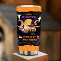 Personalized Grandma & Pet Witch Tumbler - Halloween Gift For Grandma/Pet Lovers - Up to 4 Pets - I Am Witch Of My Little Monsters