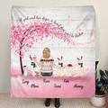 Personalized Dog Mom/Dad Fleece Throw Blanket & Quilt - Up To 5 Dogs - Gift Idea For Dog Lovers - A Girl And Her Dogs, A Bond That Can't Be Broken