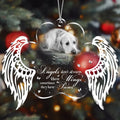 Personalized Memorial Pet Photo Acrylic Ornament - Christmas/Memorial Gift Idea for Pet Owners - Angels Don't Always Have Wings Sometimes They Have Paws